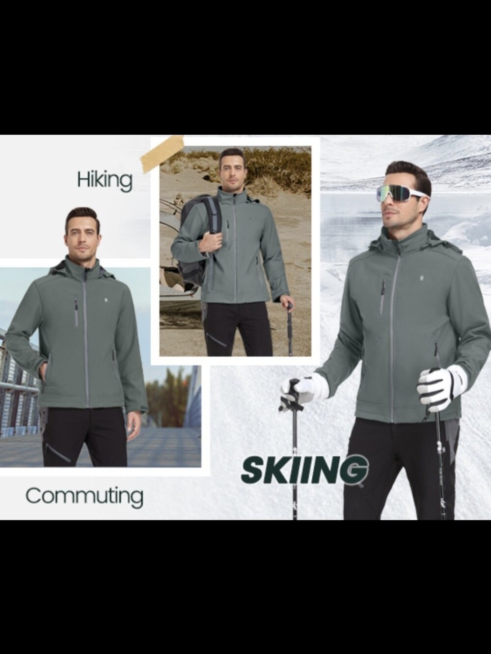 #K86 Little Dankey Andy Men's Outdoor Softshell Jacket - Green